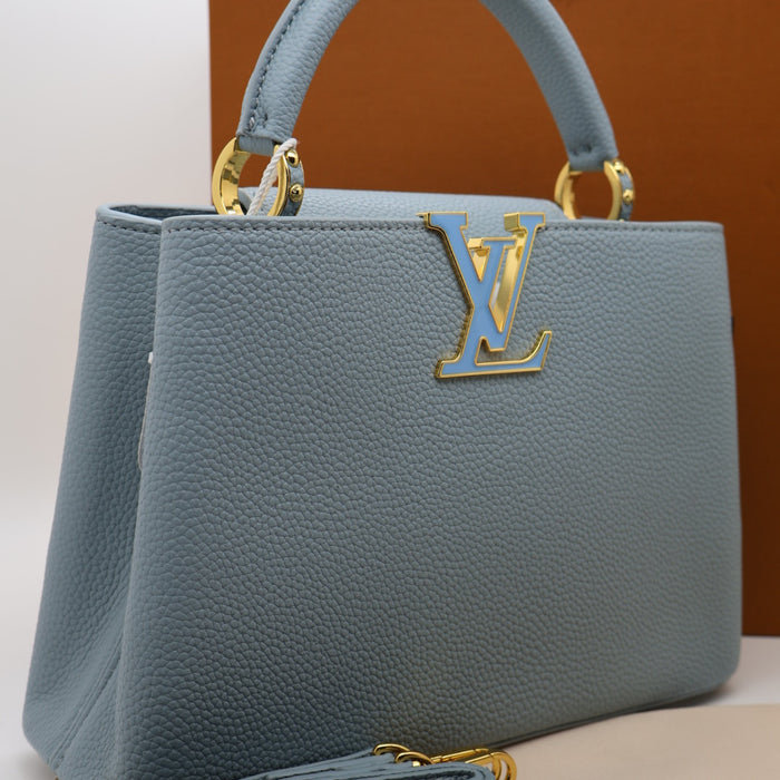 Louis Vuitton Capucines BB Bag – Grained Leather with Ivory LV Logo