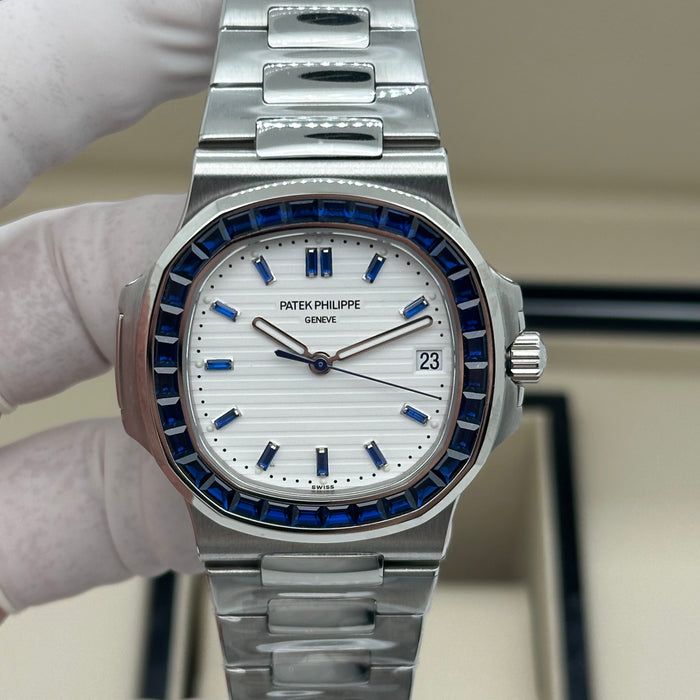 Patek Philippe Nautilus Blue Baguette Bezel – Swiss Super Clone Automatic 40mm