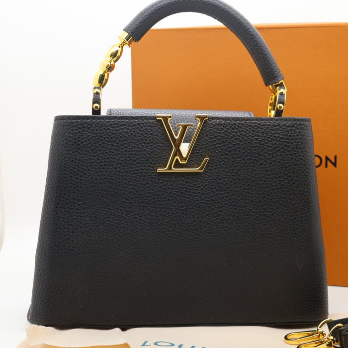 Louis Vuitton Capucines BB Bag – Grained Leather with Ivory LV Logo