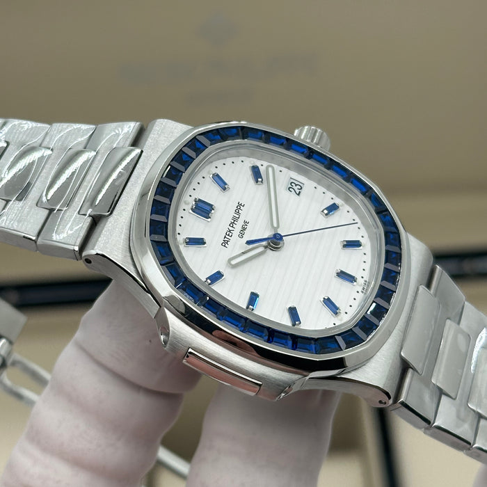 Patek Philippe Nautilus Blue Baguette Bezel – Swiss Super Clone Automatic 40mm