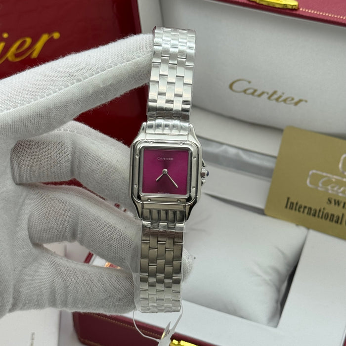 Cartier Panthère de Cartier 27MM - Pink Dial, Silver Bracelet