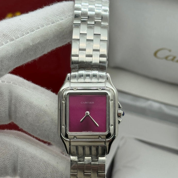 Cartier Panthère de Cartier 27MM - Pink Dial, Silver Bracelet