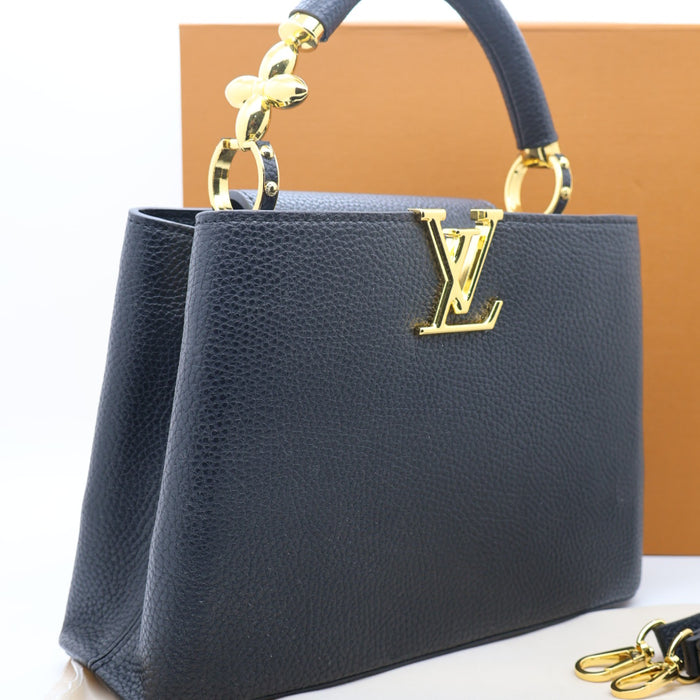 Louis Vuitton Capucines BB Bag – Grained Leather with Ivory LV Logo