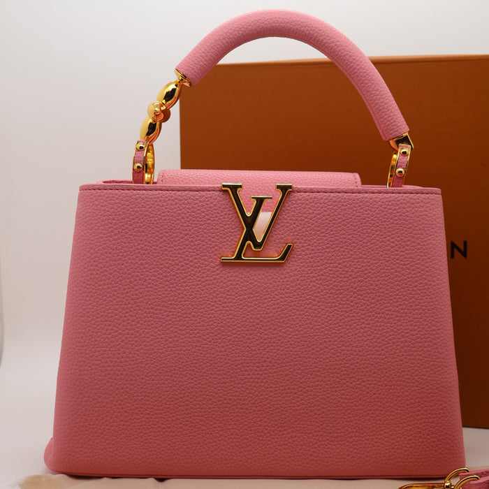 Louis Vuitton Capucines BB Bag – Grained Leather with Ivory LV Logo