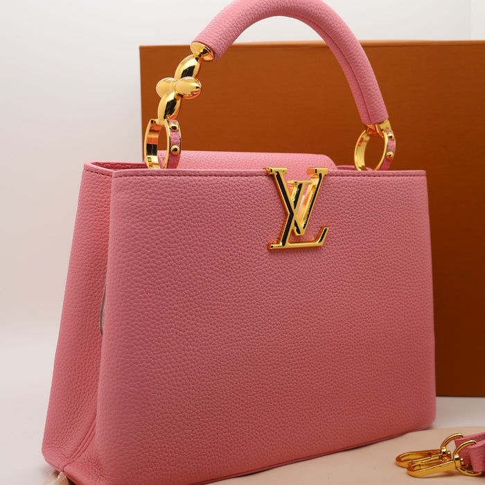 Louis Vuitton Capucines BB Bag – Grained Leather with Ivory LV Logo