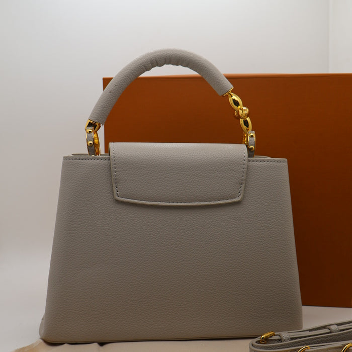 Louis Vuitton Capucines BB Bag – Grained Leather with Ivory LV Logo