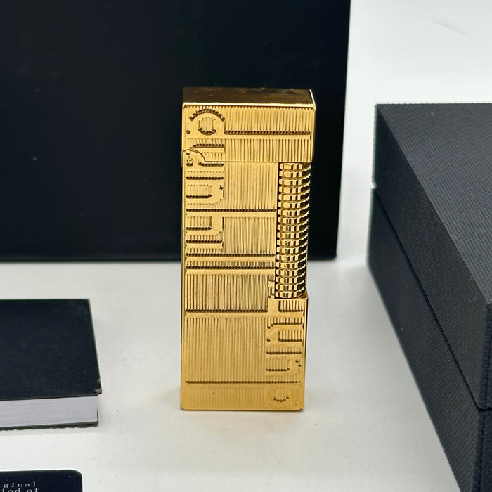 Dunhill Gold Classic Lighter – Minimal Engraved Edition | Swiss Made