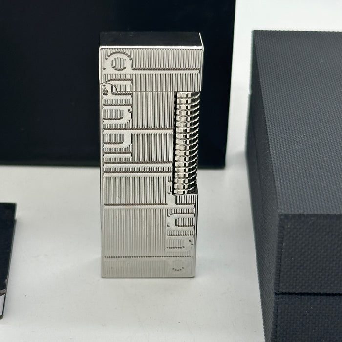 Dunhill Silver Classic Lighter – Minimal Engraved Edition | Swiss Made