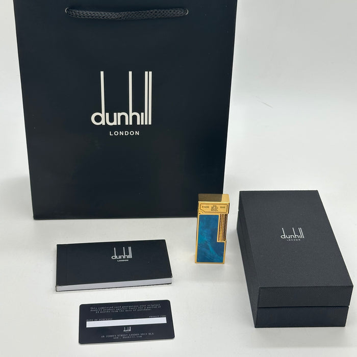 Dunhill Blue Mother of Pearl Gold Lighter – Paris 1893 Edition | Swiss Made Luxury