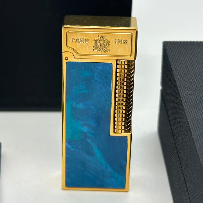 Dunhill Blue Mother of Pearl Gold Lighter – Paris 1893 Edition | Swiss Made Luxury