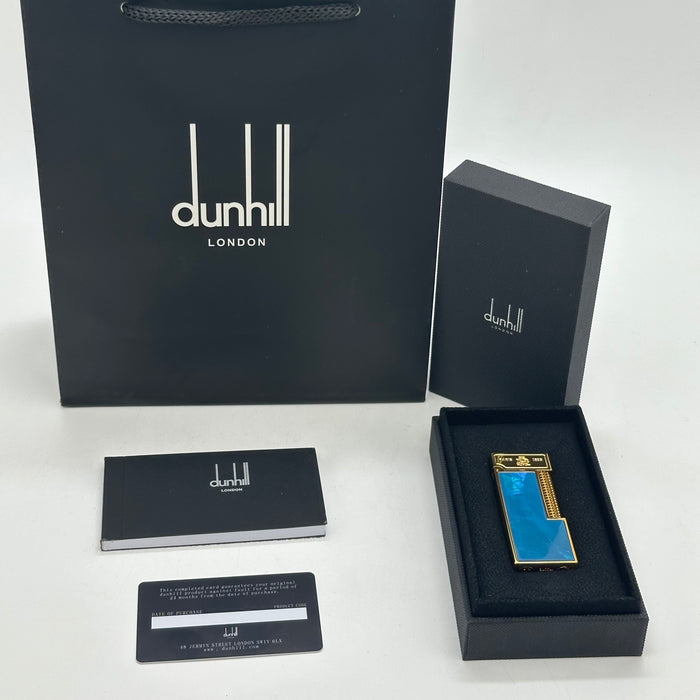 Dunhill Blue Mother of Pearl Gold Lighter – Paris 1893 Edition | Swiss Made Luxury