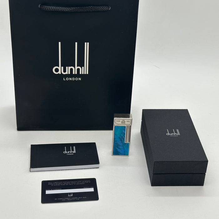 Dunhill Blue Mother of Pearl Silver Lighter – Paris 1893 | Swiss Made Premium Edition