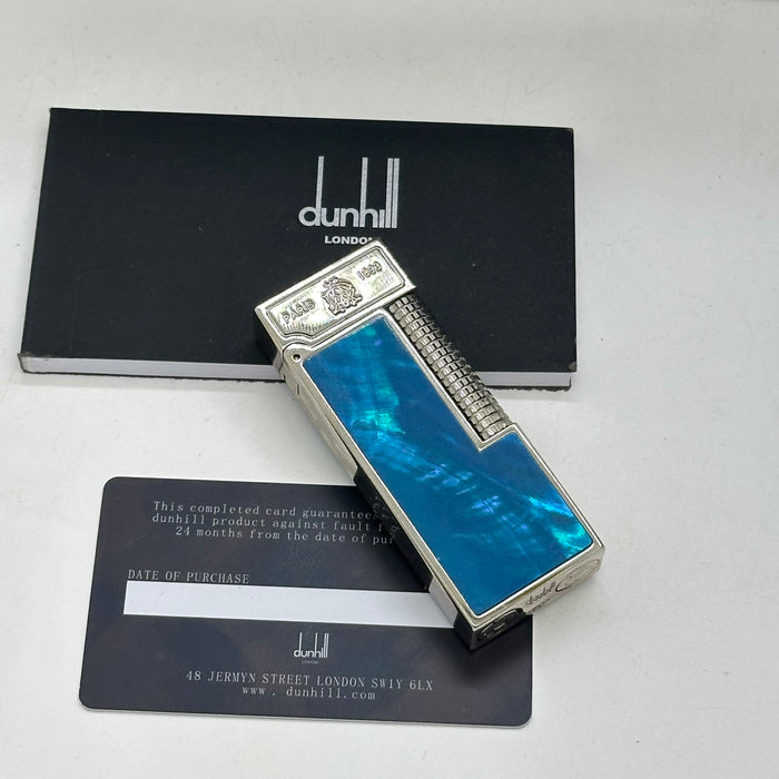 Dunhill Blue Mother of Pearl Silver Lighter – Paris 1893 | Swiss Made Premium Edition