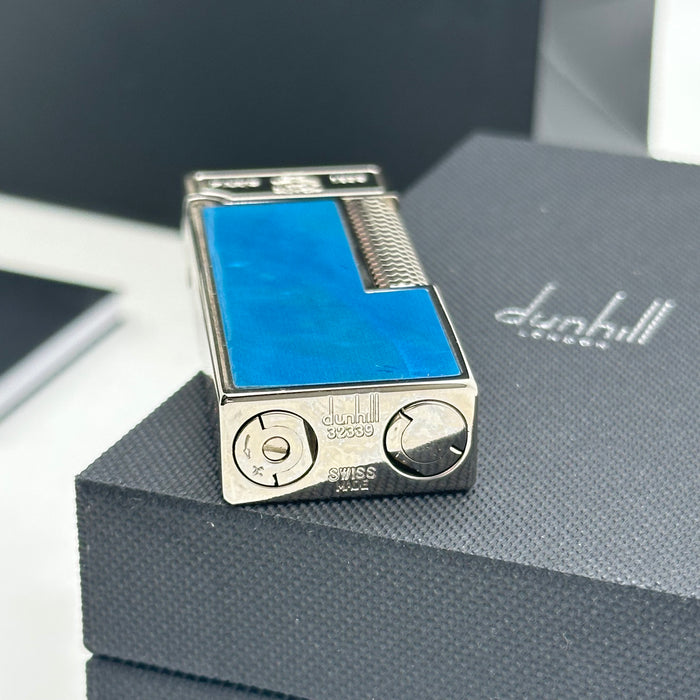 Dunhill Blue Mother of Pearl Silver Lighter – Paris 1893 | Swiss Made Premium Edition