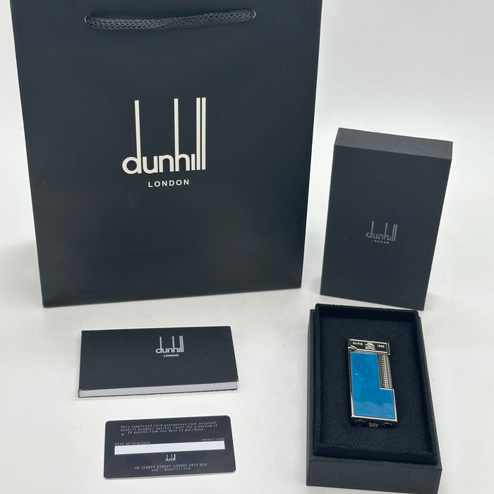 Dunhill Blue Mother of Pearl Silver Lighter – Paris 1893 | Swiss Made Premium Edition