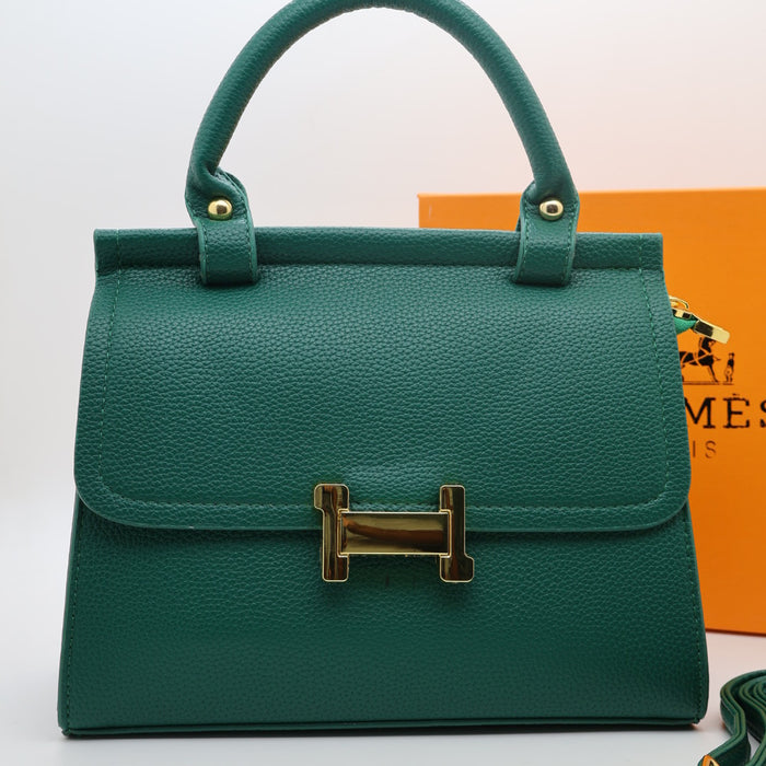 Hermès Togo Leather Handbag with Gold Hardware