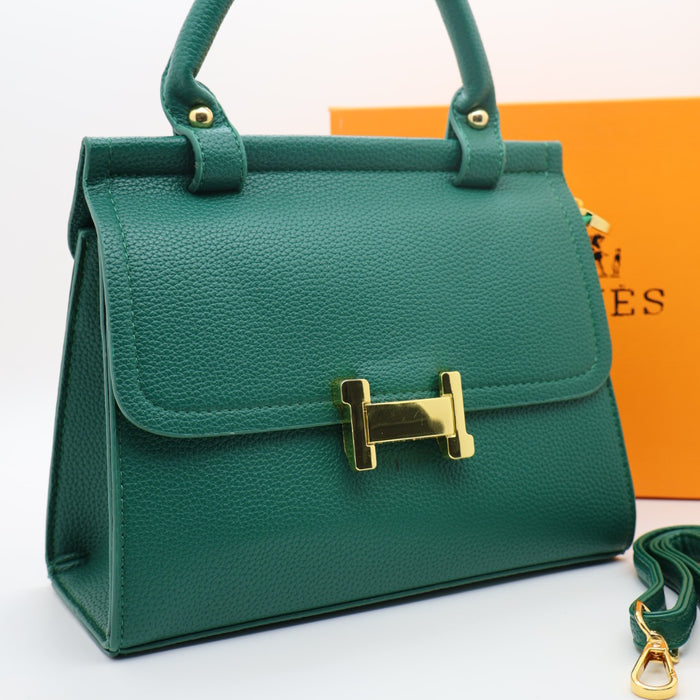 Hermès Togo Leather Handbag with Gold Hardware