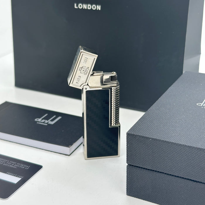Dunhill Carbon Fiber Black Silver Lighter – Paris 1893 | Swiss Made Luxury Edition