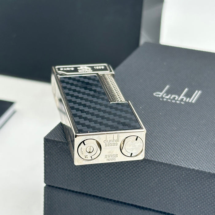Dunhill Carbon Fiber Black Silver Lighter – Paris 1893 | Swiss Made Luxury Edition