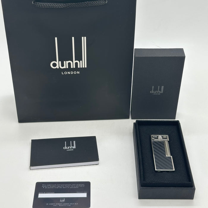 Dunhill Carbon Fiber Black Silver Lighter – Paris 1893 | Swiss Made Luxury Edition