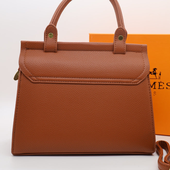 Hermès Togo Leather Handbag with Gold Hardware