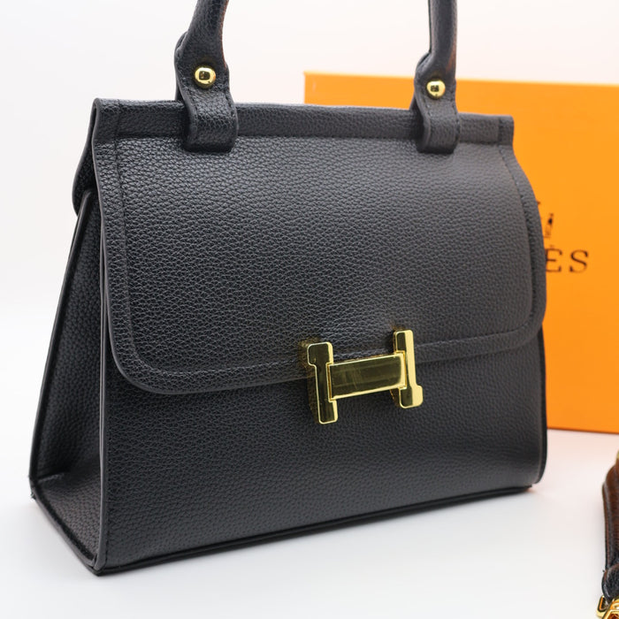 Hermès Togo Leather Handbag with Gold Hardware