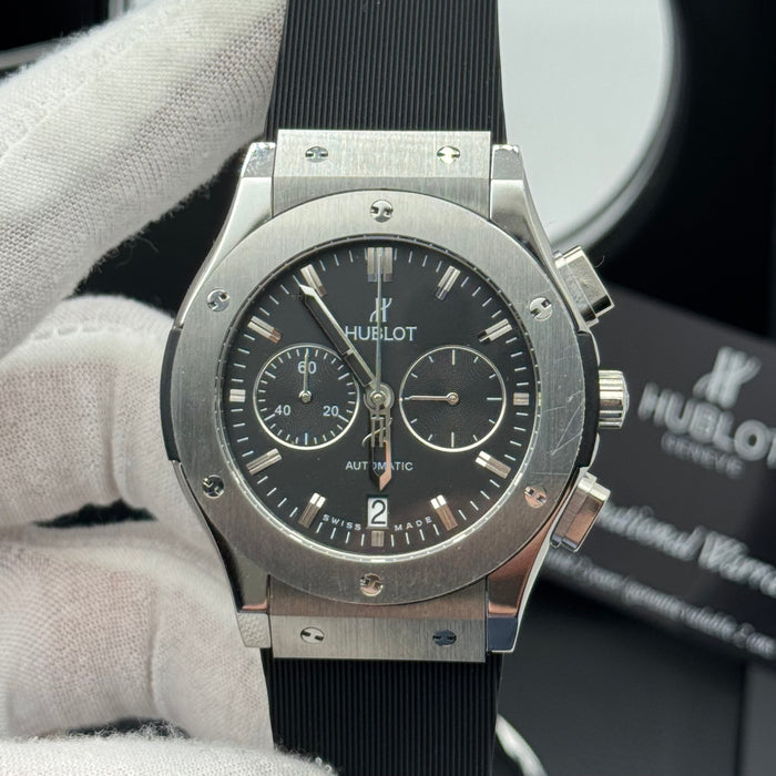 Hublot Classic Fusion Chronograph – Black Dial | Rubber Strap