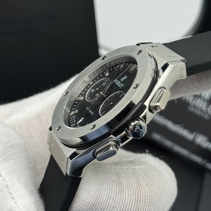 Hublot Classic Fusion Chronograph – Black Dial | Rubber Strap