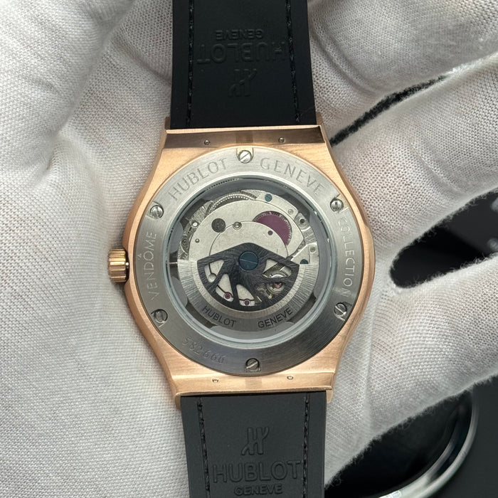 Hublot Classic Fusion Automatic – Rose Gold Case | Grey Leather Strap