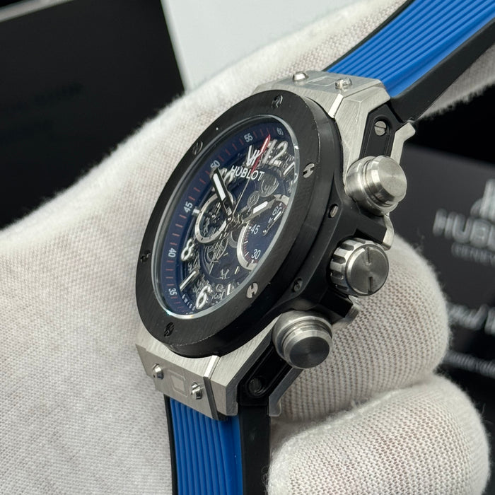 Hublot Big Bang Skeleton Chronograph – Blue Dial | Rubber Strap