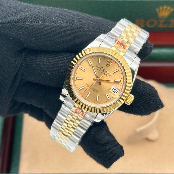 Rolex Datejust 31 mm Two Tone Yellow Gold Champagne Dial