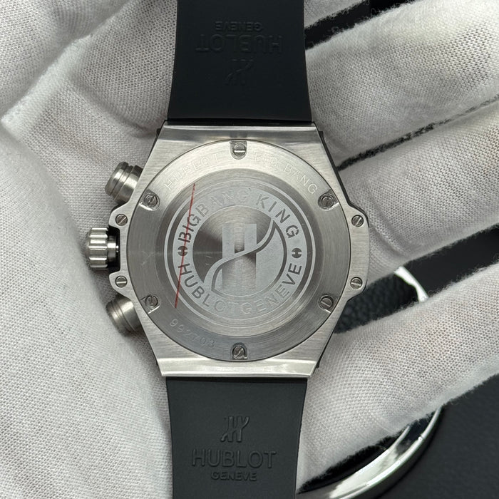 Hublot Big Bang Skeleton Chronograph – Steel Case | Blue Accents & Black Rubber Strap