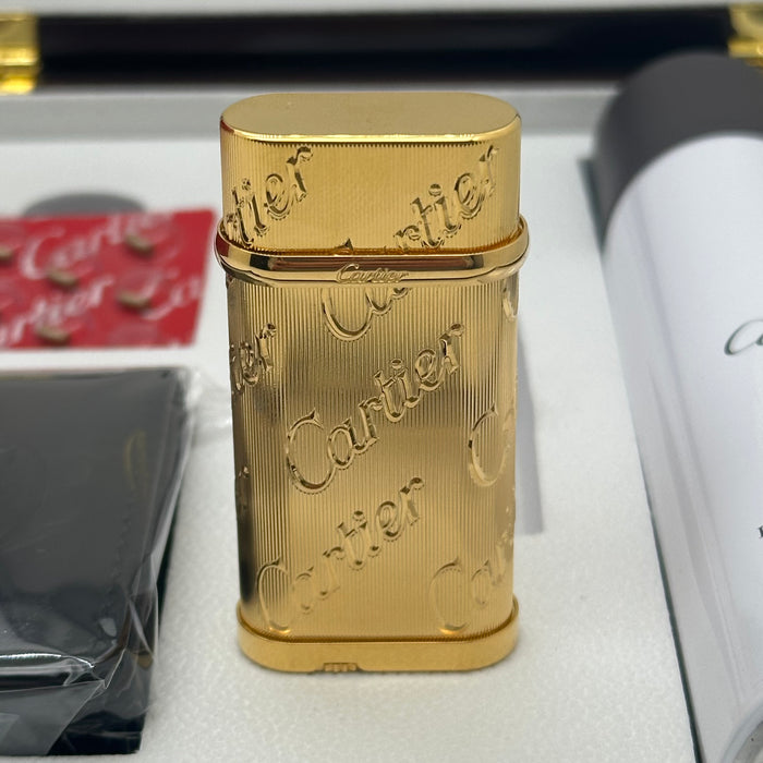 Cartier Luxury Lighter – Gold Engraved Logo Edition (Signature Statement Set)