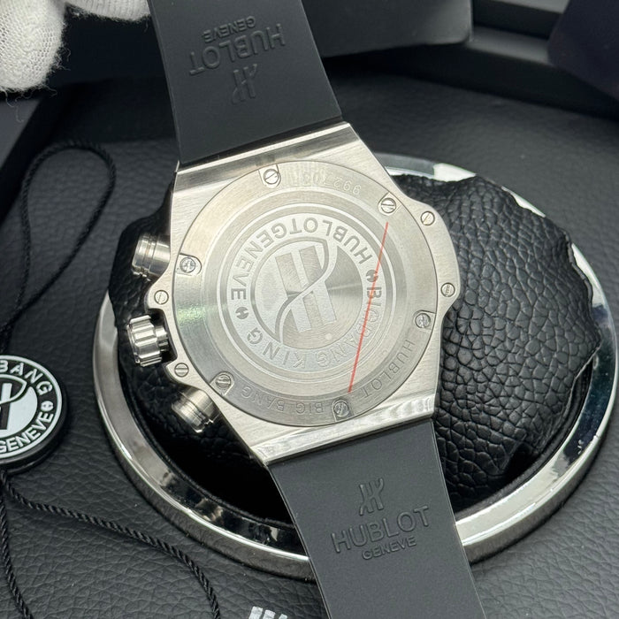 Hublot Big Bang Skeleton Chronograph – Steel Case | Blue Skeleton Dial & Black Rubber Strap