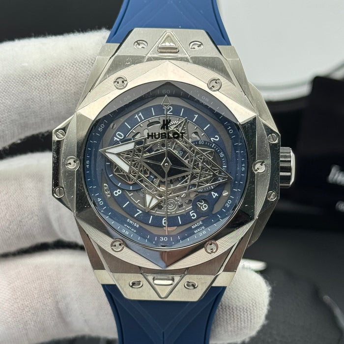 Hublot Big Bang Sang Bleu Skeleton – Steel Case | Blue Dial & Blue Rubber Strap