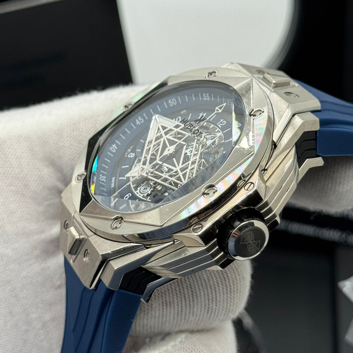Hublot Big Bang Sang Bleu Skeleton – Steel Case | Blue Dial & Blue Rubber Strap
