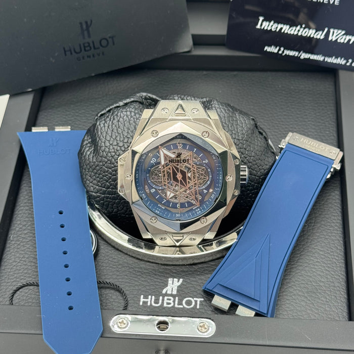 Hublot Big Bang Sang Bleu Skeleton – Steel Case | Blue Dial & Blue Rubber Strap