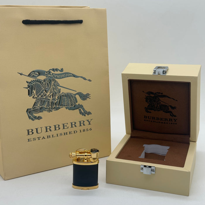 Luxury Burberry Black & Gold Vintage Lighter – Gift Edition (Burberry-Inspired)
