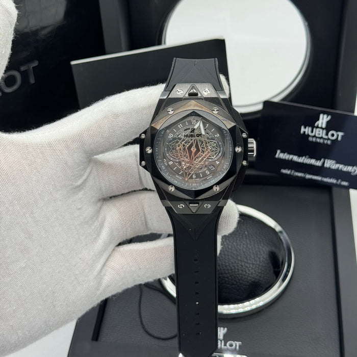 Hublot Big Bang Sang Bleu Skeleton – Black Case | Black Dial with Rose Gold Accents