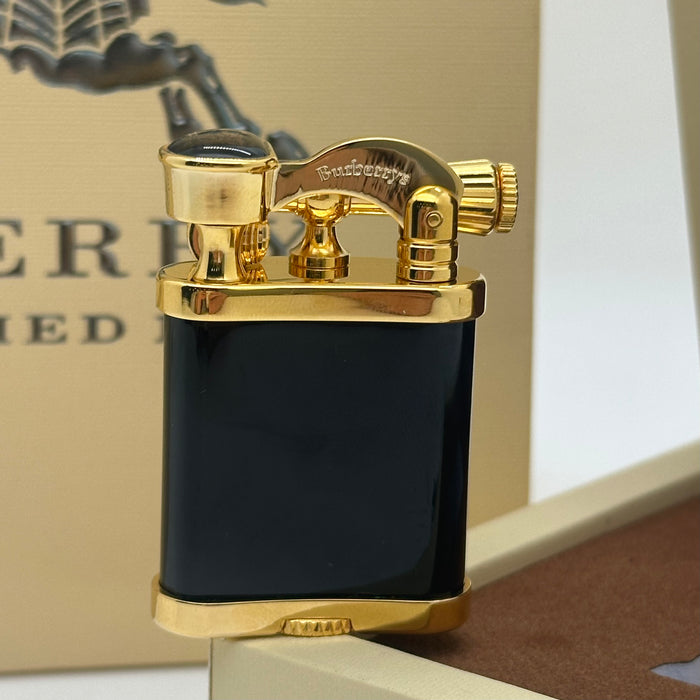 Luxury Burberry Black & Gold Vintage Lighter – Gift Edition (Burberry-Inspired)