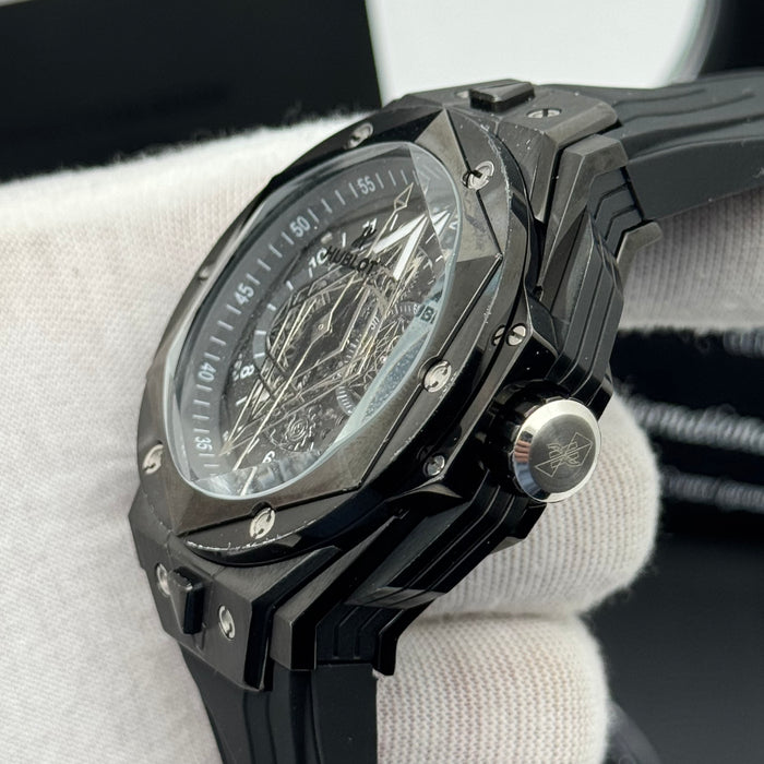 Hublot Big Bang Sang Bleu Skeleton – Black Case | Black Dial with Rose Gold Accents
