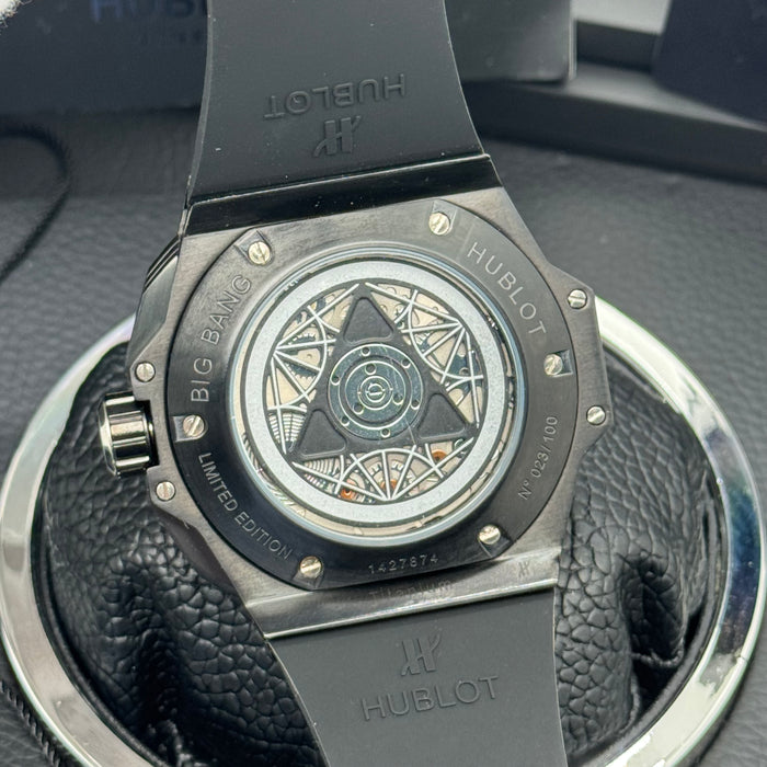 Hublot Big Bang Sang Bleu Skeleton – Black Case | Black Dial with Rose Gold Accents