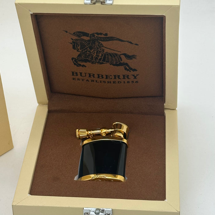 Luxury Burberry Black & Gold Vintage Lighter – Gift Edition (Burberry-Inspired)