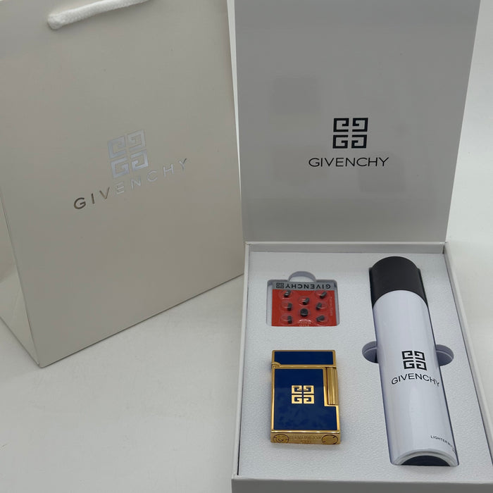 Givenchy Style Luxury Lighter – Blue & Gold Edition