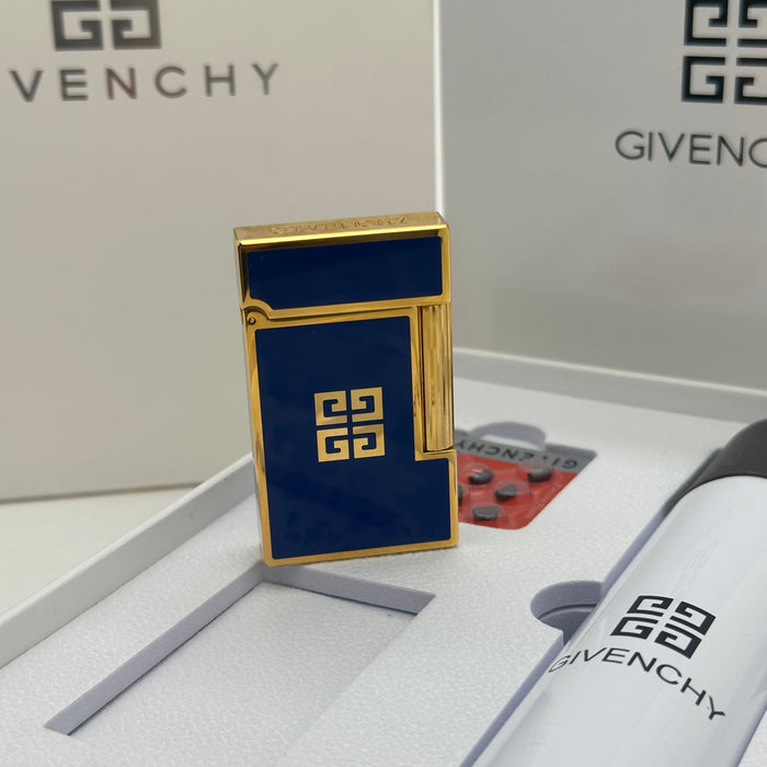 Givenchy Style Luxury Lighter – Blue & Gold Edition