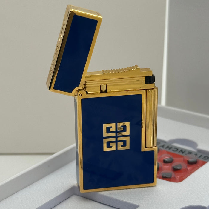 Givenchy Style Luxury Lighter – Blue & Gold Edition
