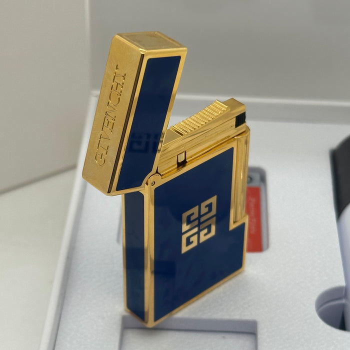 Givenchy Style Luxury Lighter – Blue & Gold Edition