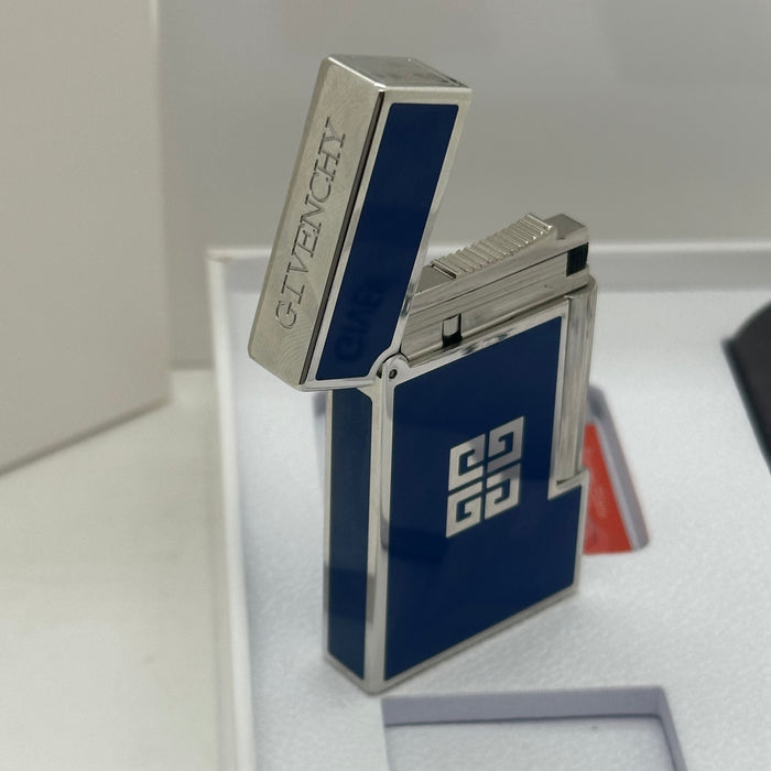Givenchy Style Luxury Lighter – Silver & Blue Edition