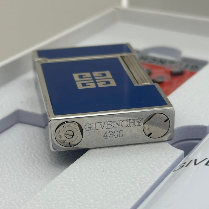 Givenchy Style Luxury Lighter – Silver & Blue Edition