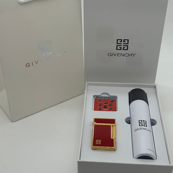 Givenchy Style Luxury Lighter – Red & Gold Edition